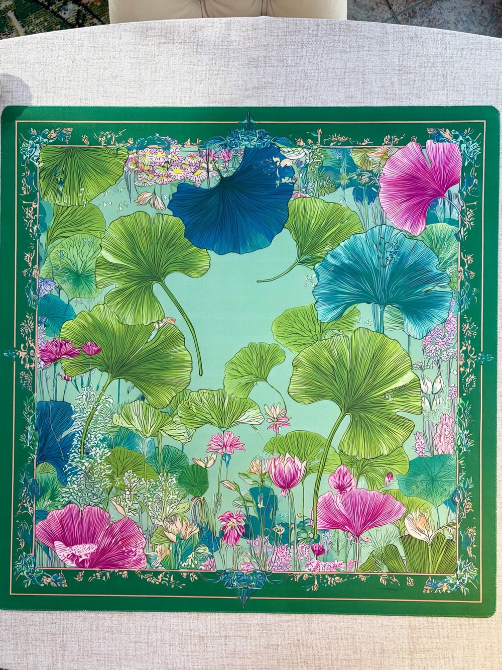 New Mahjong Mat in Green, Teal & Pink 🌱🌷